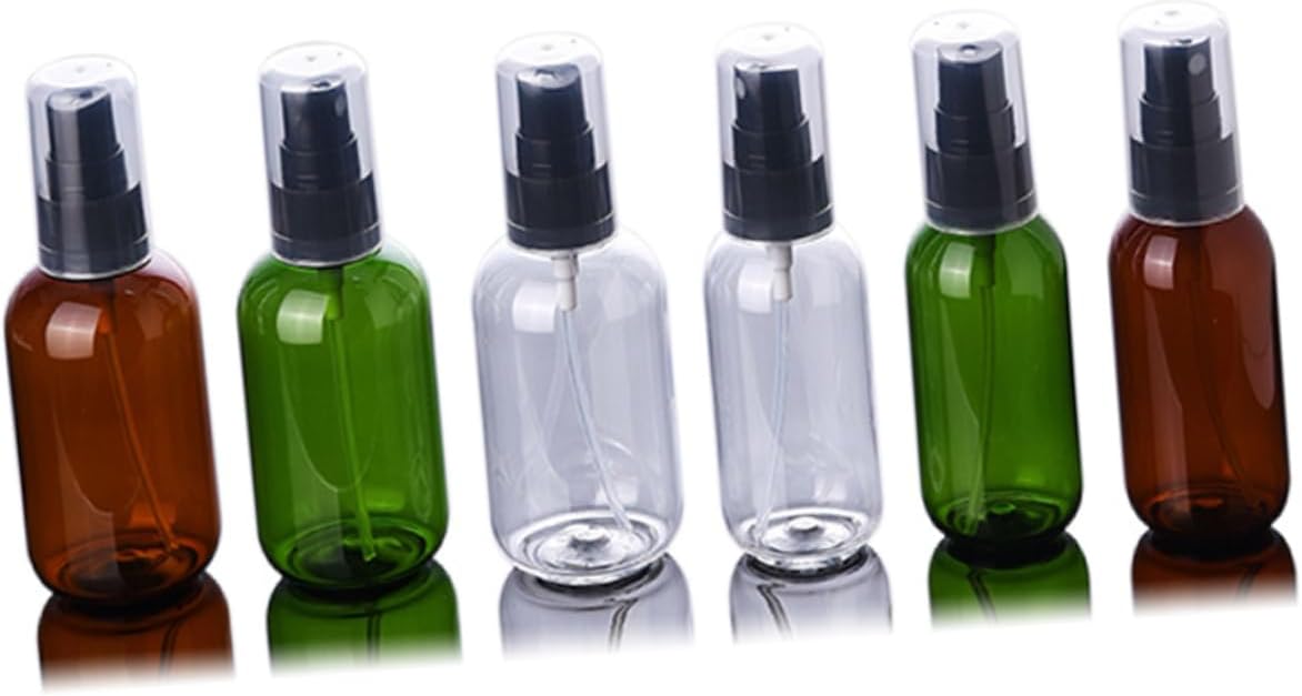 5 Pack 50ml Brown Refillable PET Spray Bottles with Cap image 5