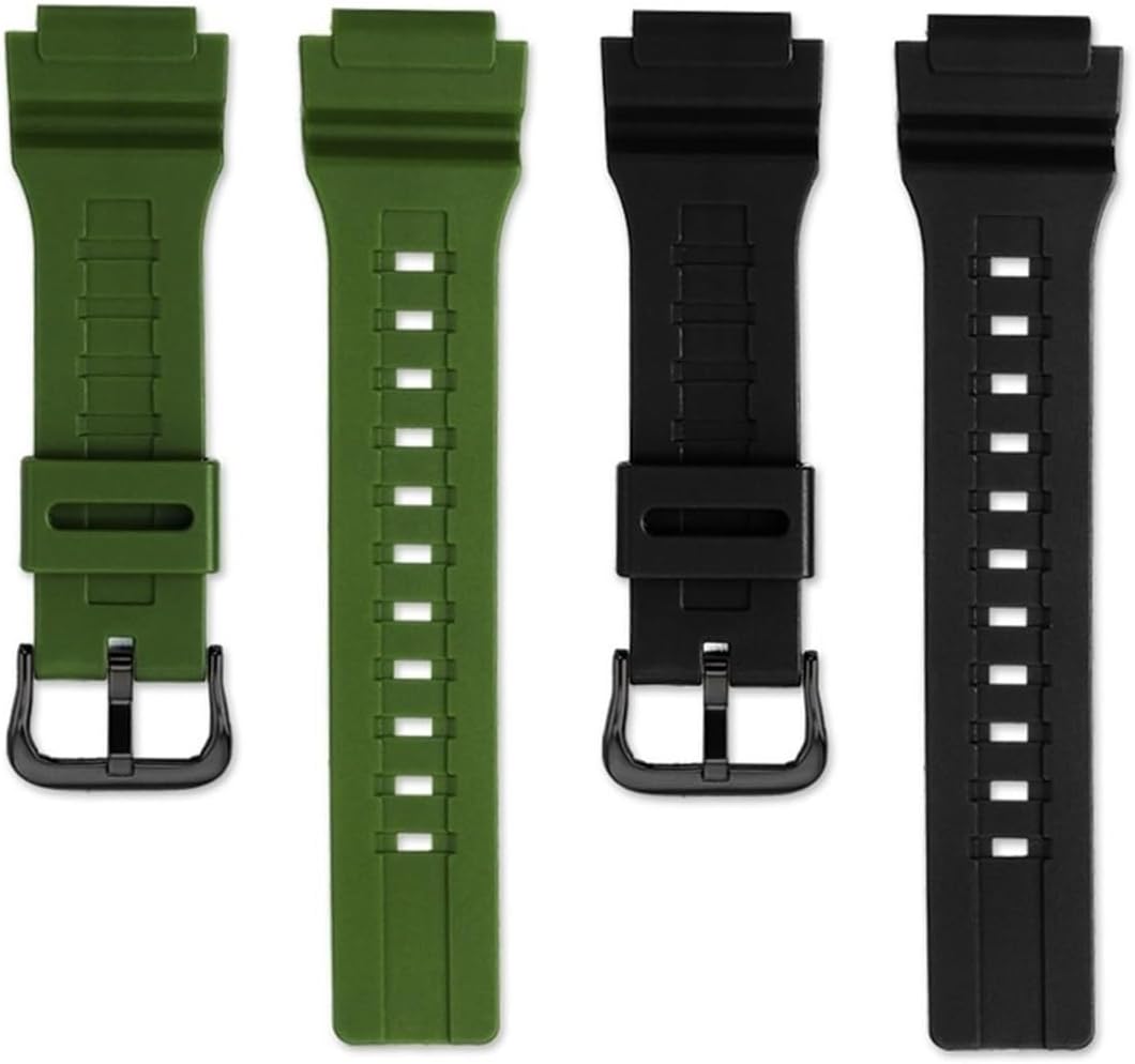 18mm Resin Silicone Watch Strap Fit for Casio WS-1400H WS1300 WS-1500 W-737H AE-1500 Men Fashion Watch Band
