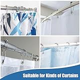Shower Curtain Rings,Set of 12 Silver Shower Curtain Hooks,Rust Proof Secure Lock Ring Clips for Hanging Bathroom Curtain - Image 6