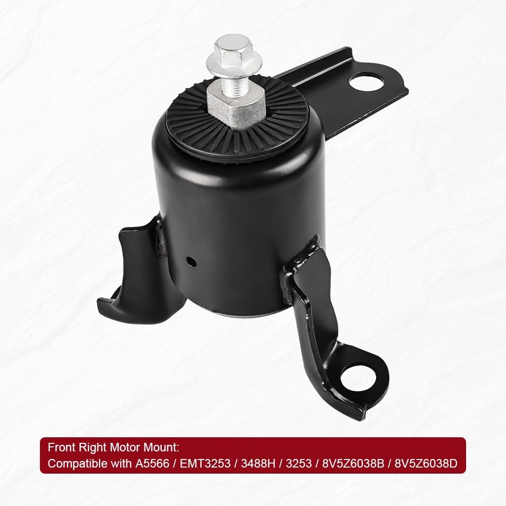 JDMON 3Pcs Engine Motor & Transmission Mount Kit Replacement for Ford Fiesta 1.6L Manual Trans 2011 2012 2013 2014 2015 2016 Compatible with A5566, A5507, A5515, 8V5Z6038B, 8V5Z6068A, AE8Z6068A