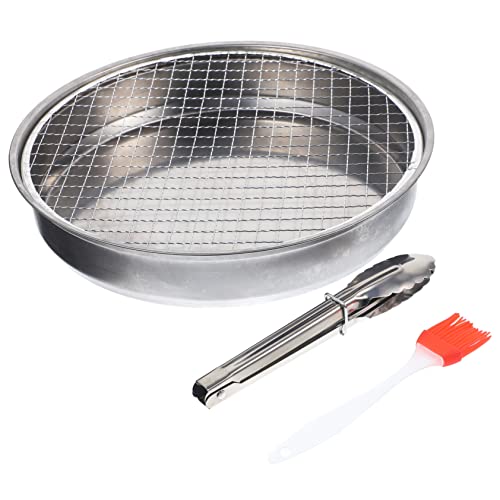 Abaodam Portable Barbecue Grill 28cm Stainless Steel Outdoor Grill Stove Easy to Assemble