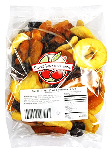 Fancy Mixed Dried Fruits, (2 lb Mixed Fruits)