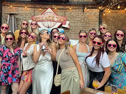 Funky Junque Polarized Retro Sunglasses - UV Protection Classic Unisex Shades - Bachelorette Party, Solid Colors, Value Packs - Image 3