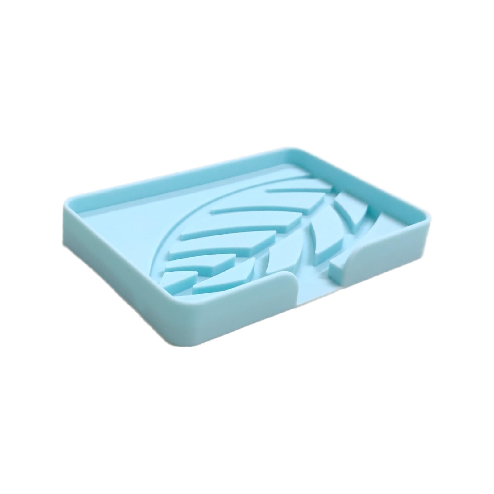 Jobaojiang Kitchen Sink Sponge Holder Silicone Soap Dish Bar Soap Holder Self Draining Anti-slip Storage Rack Bathroom Kitchen Supplies(Blue)