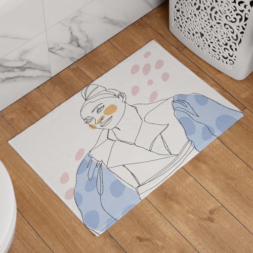Tapis hall d'entrée surface en flanelle douce CEVAN style Morandi