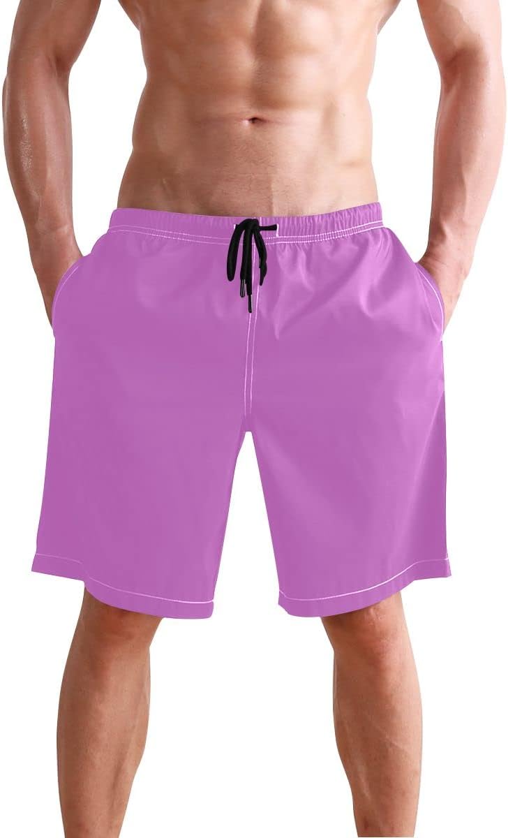 Navy Blue Mens Swim Trunks Quick Dry Beach Swim Shorts S Navy Blue