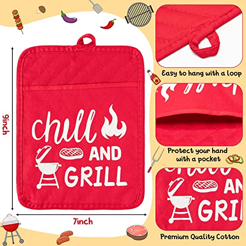 R Horse 6Pcs Bbq Funny Pot Holders Birthday Gifts For Dad Kitchen Pot Holder With Pocket Barbeque Oven Mitts With Sayings Housewarming Bakers Thank You Gifts For Dad Bbq Lovers #TOP1