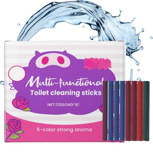 Multi-functional Deodorizing Toilet Cleaning Sticks,Perfume Toilet Cleaning Sticks,Toi-Let Fresheners,Toi-Let Limescale Remover Heavy Duty,Deep Clean & Fresh Long-Lasting,Descaling,Easy To Use