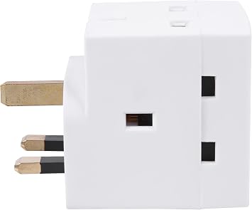 PRO-ELEC PELB1974 3 Way Socket Adapter, 13Amp, White