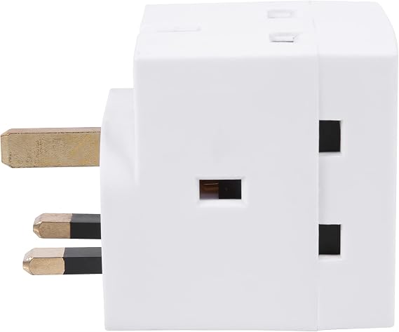 PRO-ELEC PELB1974 3 Way Socket Adapter, 13Amp, White