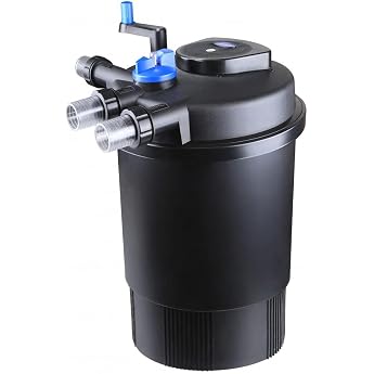 AquaOne CPF 30000 Organic Pressure Pond Filter 60000 L Pond Filter Stream Includes 55 Watt UVC Clarifier Pressure Filter Stream UVC Lamp Clear