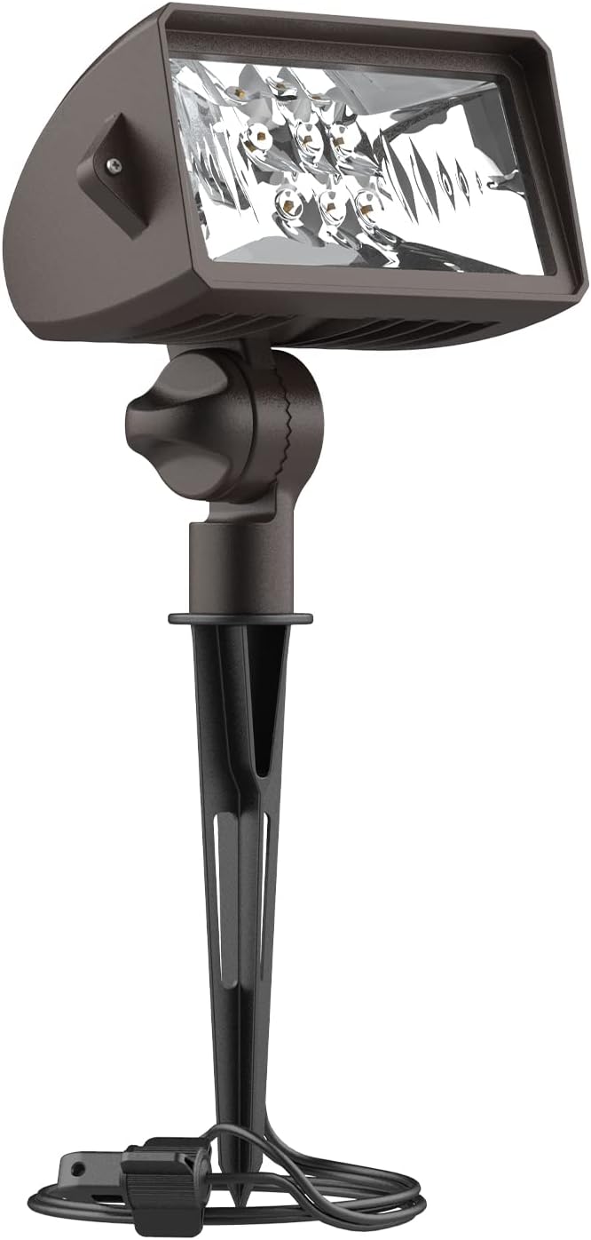 GOODSMANN Lighting LED Wall Wash Flood Landscape Lighting 18W Die-Cast Aluminum Outdoor Lights Weatherproof 2700K Warm Lights Low Voltage Lights Brown 9920-4675-01