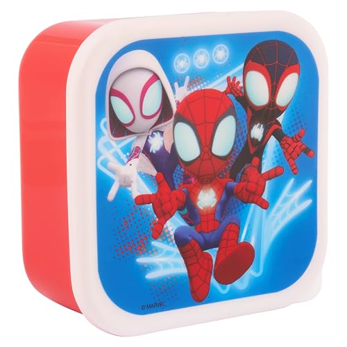 Marvel Spidey Amazing Friends Lunch Boxes, Polypropylene, Blue & Red