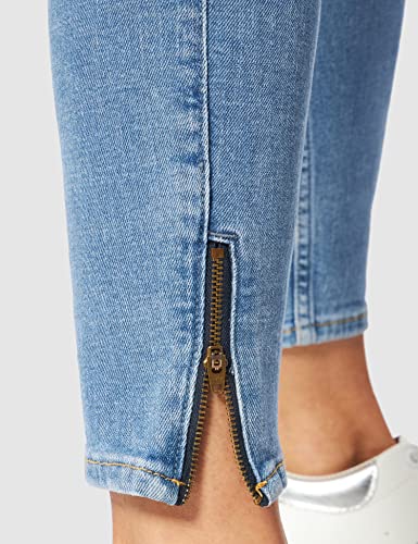 Lee Scarlett High Zip Jeans Straight Donna, Grigio...