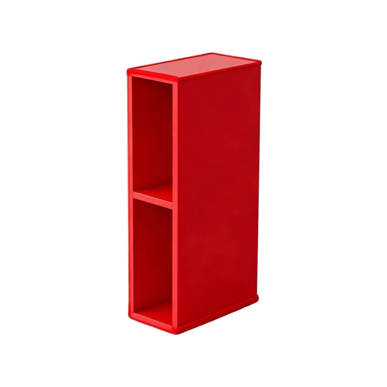 ZYYANSHOP Bookshelf Narrow Freestanding Wooden Bookshelf Kitchen Minimalist Crevice Storage Unit(Red)