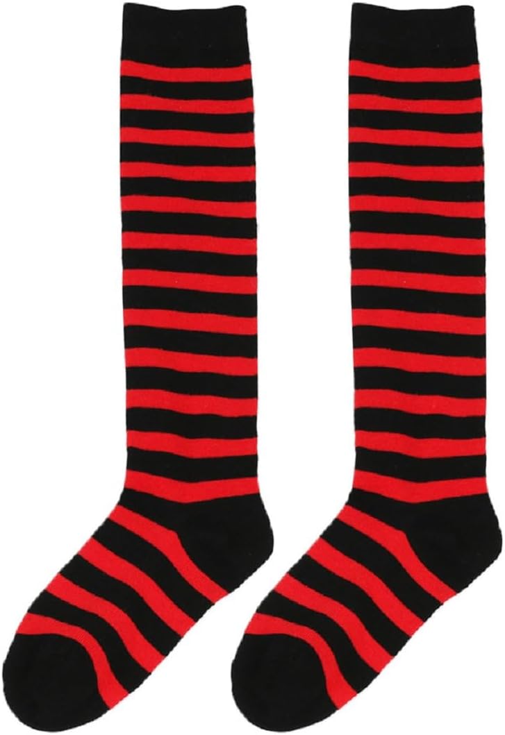 Long Socks Kids Girls Knee High Leg Warmer Striped Size 6-10