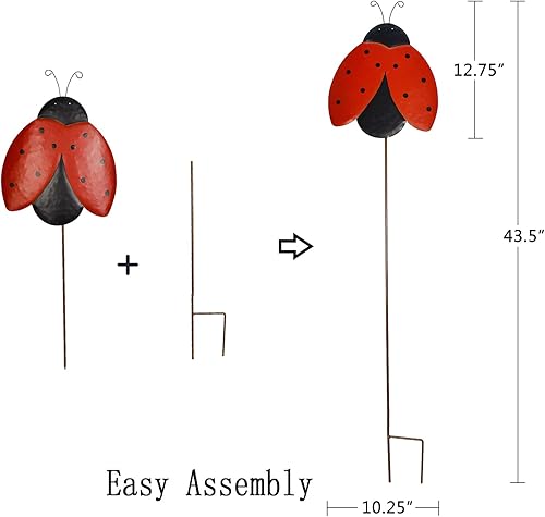 Miniatura 6 de Decoración de jardín, estacas de metal para patio, césped de primavera, decoración de plantas para interiores y exteriores, adornos para patio,