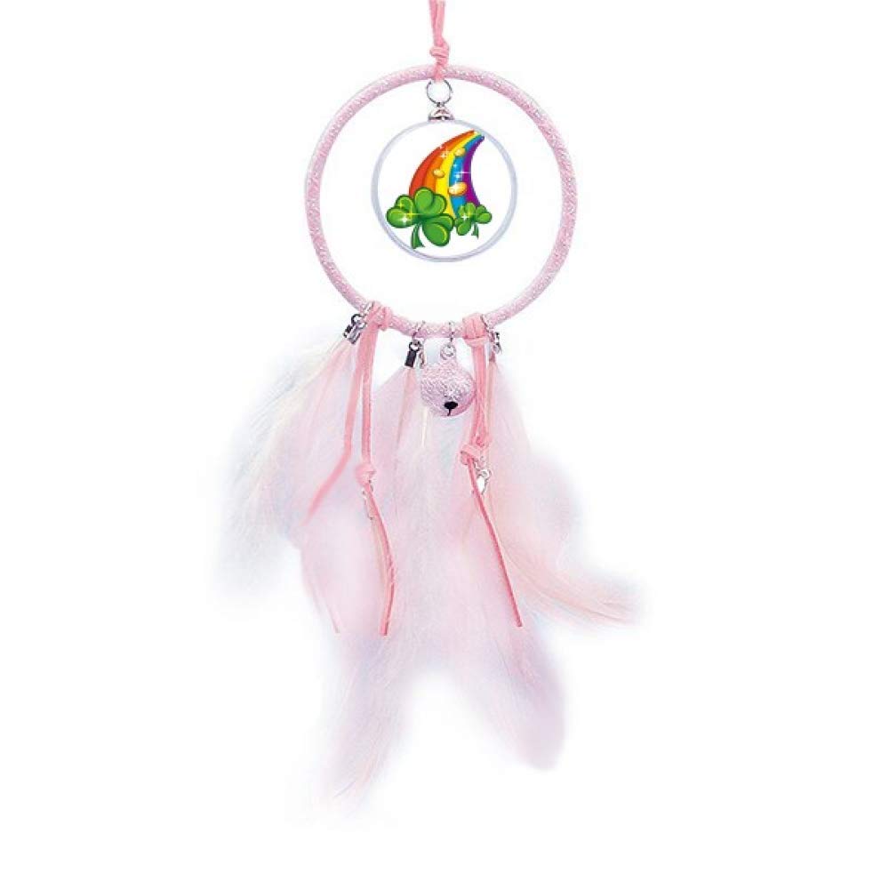 Atrapasueños Clover Rainbow con campanilla pequeña de San Patricio