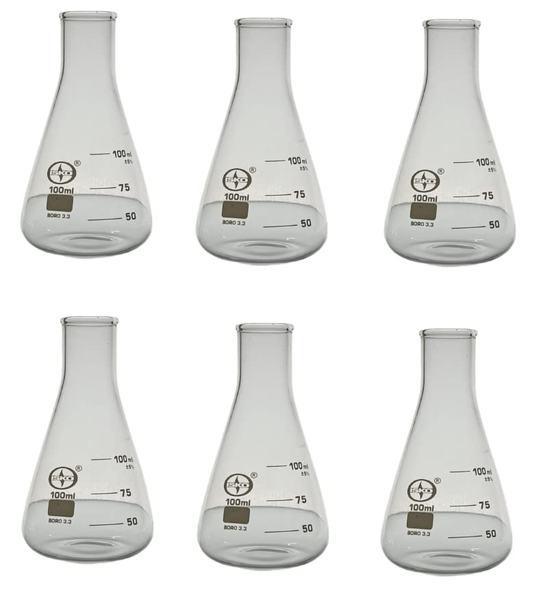 Buy ISKO Borosilicate Glass Conical Flask With Long Neck Erlenmeyer