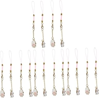 UKCOCO 16 Pçs Coelho Flor De Cerejeira Charme Do Telefone Móvel Enfeites De Decoração De Flor De Cerejeira Para Artesanato Cordão Chave Do Carro 2023 Coelhinho Alça De Telefone 2023