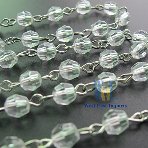 24Pcs Clear Acrylic Mini Rosary Favors - Baptism - Communion - Recuerditos De Bautismo - Christening - Decenarios - Wedding #TOP4