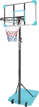 Teenagers Height Adjustable 5.6-7 Basket 28" Backboard Portable Basket System for Indoor and Outdoor use