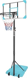 Teenagers Height Adjustable 5.6-7 'Basket 28" Backboard Portable Basket System for Indoor and Outdoor use