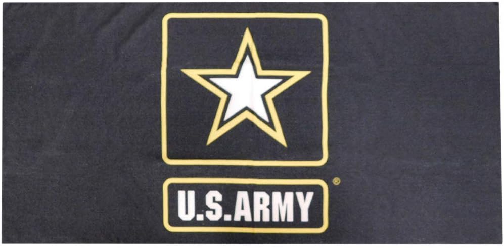 Trade Winds U.S. Army Star Black 30"x60" 100% Polyester Beach Towel