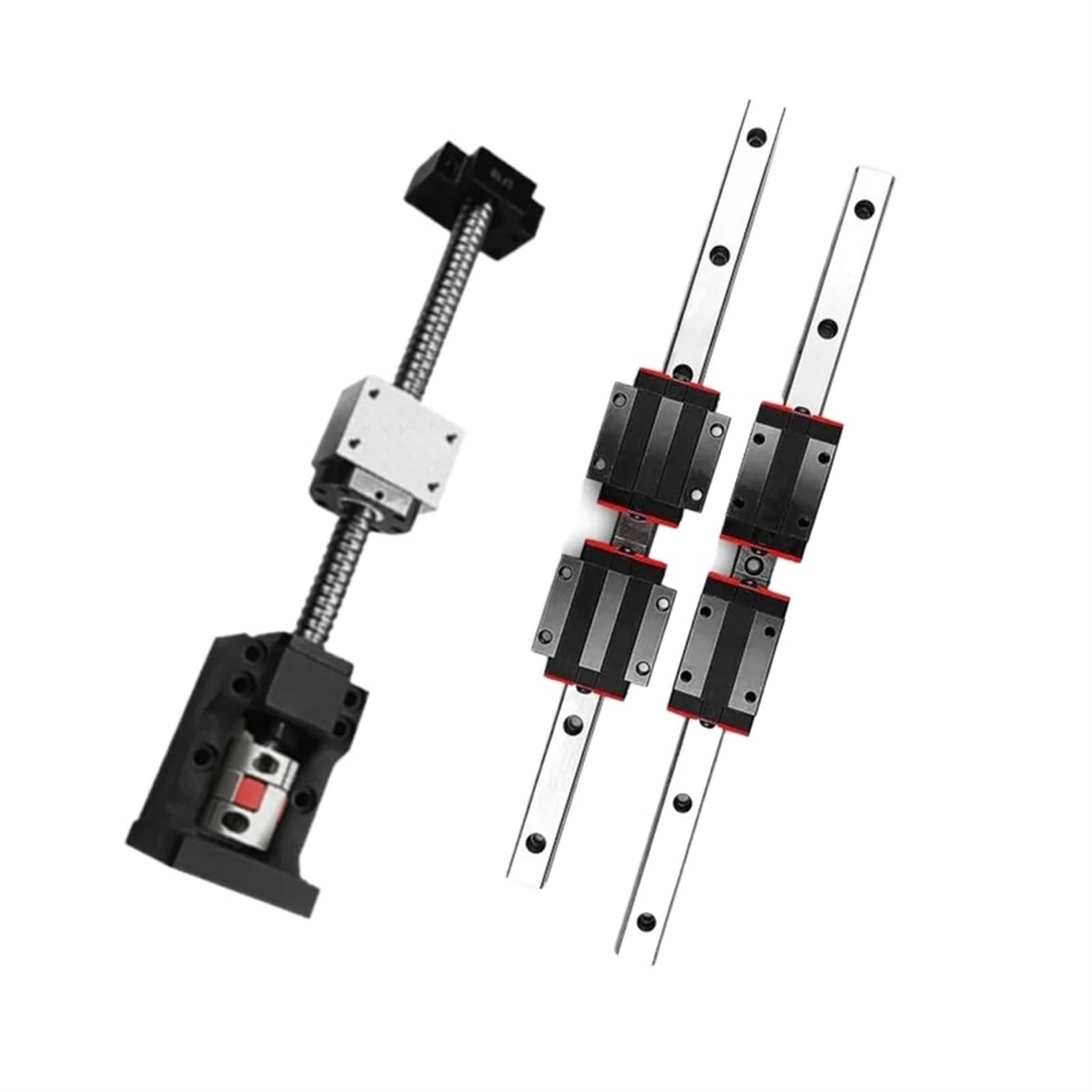 Metal Ball Screw nut end Processing SFU1610 Ball Screw 200-1000mm HGR15 Linear Rail +BF12 HM12-57 for Nema 23 Motor Seat+Coupler DSG16H for Parts(550mm)