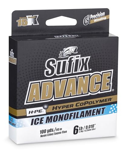 Sufix Advance Ice Monofilament 2 lb Clear