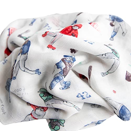 Image of Little Unicorn - Homerun Deluxe Swaddle | Single | 100% Rayon Muslin from Bamboo | Super Soft | Newborns and Infants | Large 47 inch x 47 inch | Machine Washable
