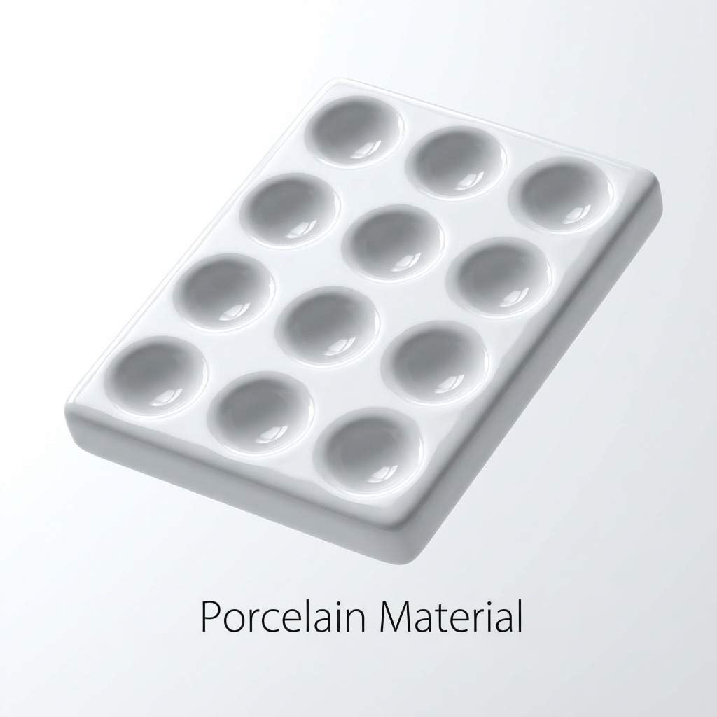 QWORK Placas de porcelana, 10 unidades, 12 pozos, para pruebas químicas de laboratorio