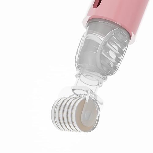 Miniatura 7 de Derma - Rodillo de 0.010 in con depósito de líquido, rodillos faciales para mujeres, rodillos para labios, piel y barba para hombres, 105 agujas de