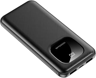 Digital Display 20000 MAh Power Bank with Built-in Large-Capacity Power Bank Mobile Power Bank (Color : Black, Size : 80000mAh)