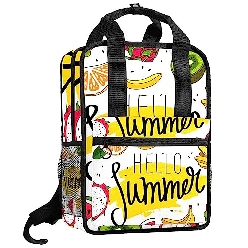 Sac à dos Hello Summer Fruits avec bretelles confortables contre le mal de dos
