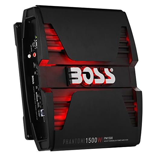 BOSS Audio Systems PM1500 Monoblock Car Amplifier - 1500 Watts, 2/4 Ohm Stable, Class A/B, Mosfet Power Supply, Great for Subwoofers