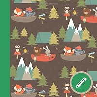 Cute Camping Woodland Creatures Modern Square Sketchbook for Drawing and Doodles 1983356867 Book Cover