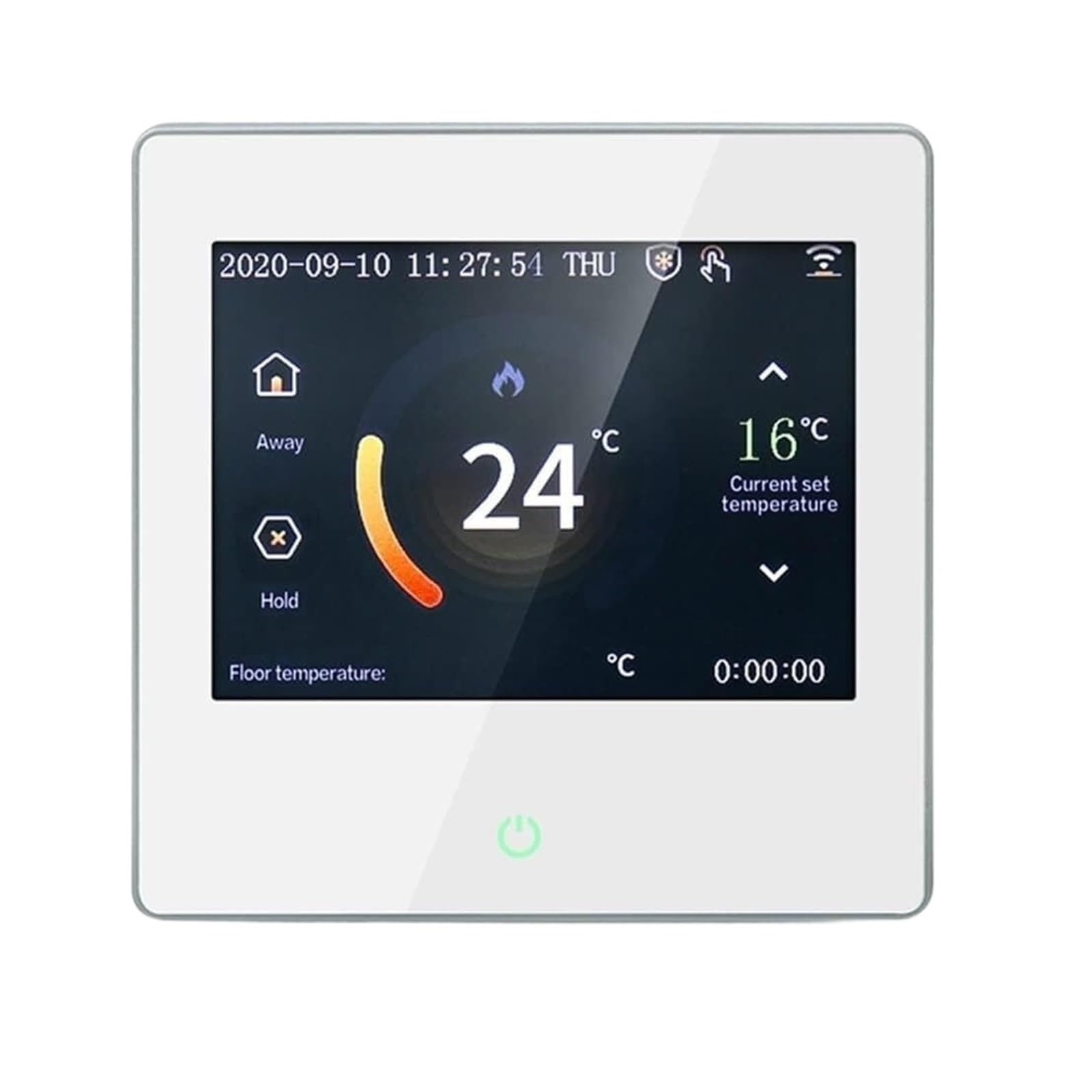 Thermostat, Indoor Thermometer Digital Hygrometer WiFi Smart Thermostat Heating Temperature Controller LED Home Work Touch Screen With LCD Display(White,16A)