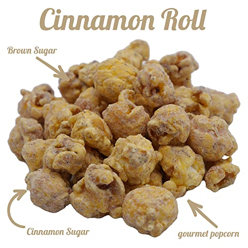 Sweet Tooth Snacks Gourmet Flavored Popcorn - Cinnamon Roll - 16 Ounces - Recloseable Container #TOP1