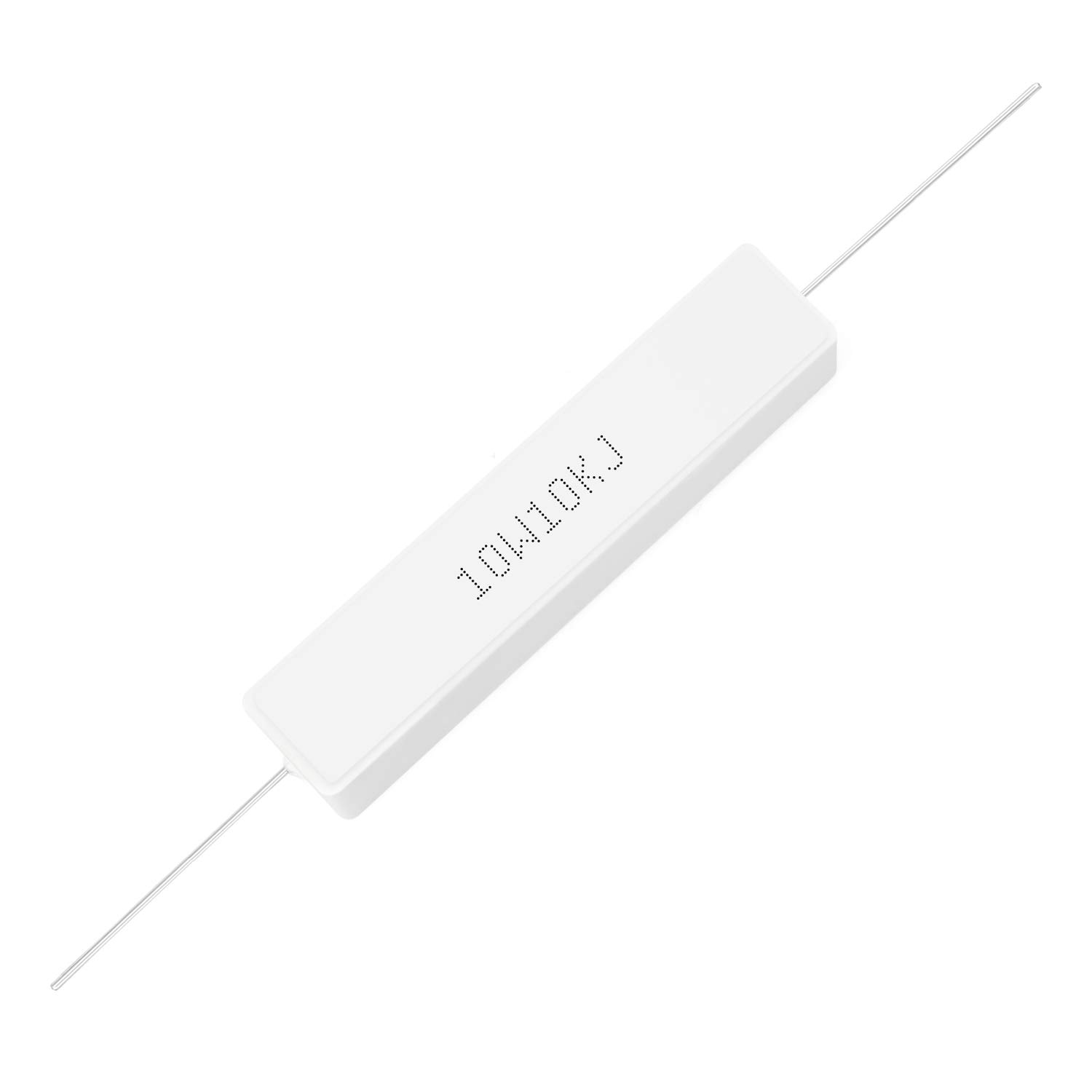 Chanzon 10pcs 10W Ceramic Cement Resistor 10K Ω ohm ±5% Tolerance Wirewound Induction 10KR
