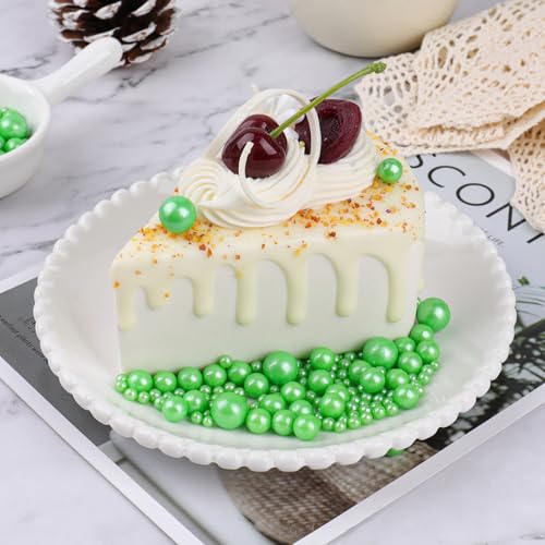 Image of Green Sprinkles for Cake Decorating, 4 Sizes Edible Pearl Sprinkles, 7.8oz