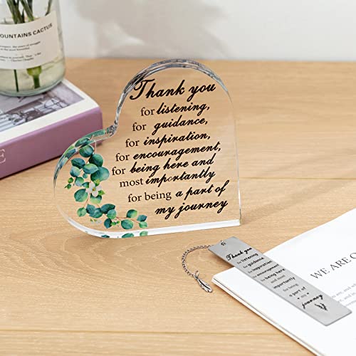 Thank You Gifts Set For Women Men Coworkers Farewell Gift Employee Appreciation Gifts For Boss Lady Teacher Colleague Leaving Gift Acrylic Sign Gift Set #TOP5