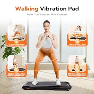 Sperax 4 in 1 Foldable Walking Vibration Pad with 6% Incline,7.5 MPH Treadmills for Home with Remote Control, 3.0HP Walking Pad Treadmill with APP