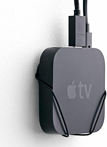 Apple TV Wall Mount by FLOATING GRIP - Wall Mount for Streaming Devices - Wall Mounting System, Cable Management, Wall displaying (Fits Apple TV