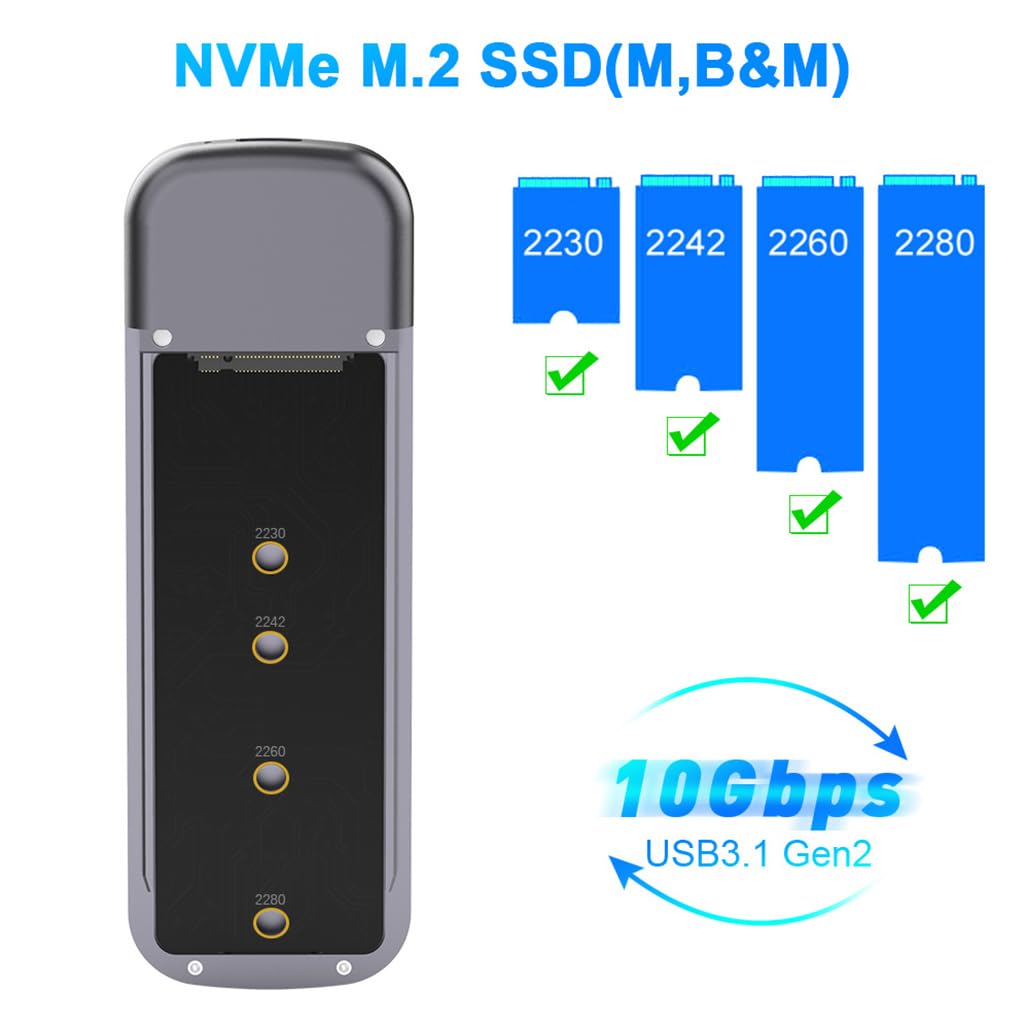 10 Gb M2 NVME SSD obudowa dysku do obudowy dla 2230 2242 2260 2280 dla M.2 do