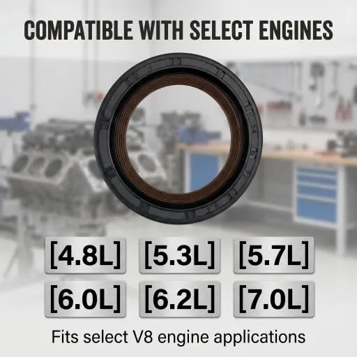Engine Front Crankshaft Seal Timing Cover Seal 12585673 12550565 12615300 for Chevy GMC Cadillac Buick 5.3L 6.0L