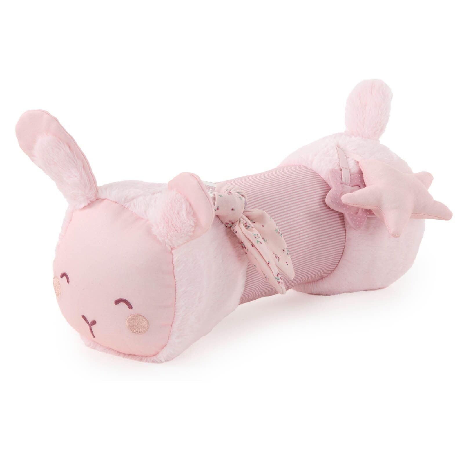 Puggle Bunny Tummy Time Roller - Pink