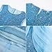 GRACE KARIN Girls Sequin Party Dress Size 14 Formal Flower Girls Fashion Birthday Pageant Banquet Dress Light Blue