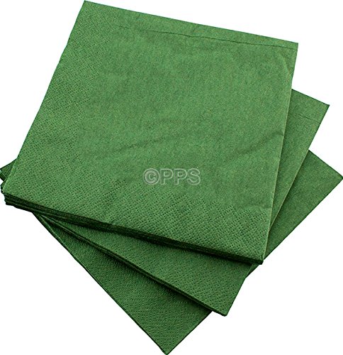 Festive Green 3-Ply Luncheon Napkins - 6.5x6.5 Inch Disposable Napkins (Pack Of 20) - Elegant Party & Event Supplies