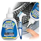 Mold Stain Cleaner Gel, 8 Fl Oz Household Washing Machine Cleaner for Front Loader Seal, Heavy Duty Stain Cleaner for Refrigerator Strips, Home Kitchen Sinks Tiles Grout Sealant, Bathroom Cleaning